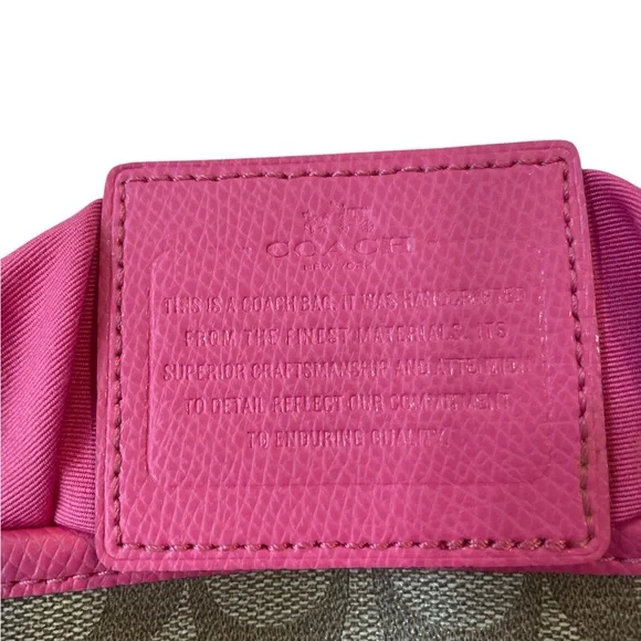 Coach Large Signature Monogram File Crossbody Bag EUC - Picture 7 of 8